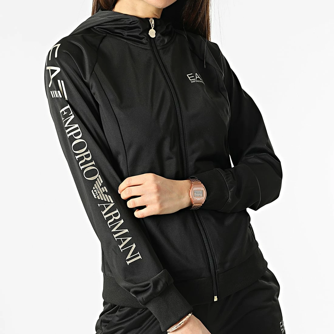 Grosses soldes 💯 Ensemble De Survetement Femme 3LTV69 Noir de EA7 Emporio Armani 👍 – Image 3