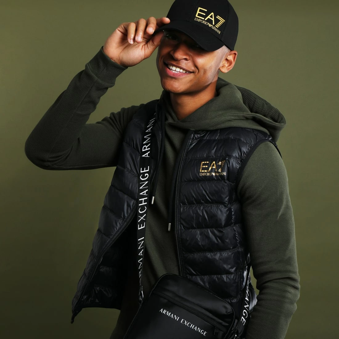 Le moins cher 😍 Doudoune Sans Manches 8NPQ01-PN29Z Noir Doré de EA7 Emporio Armani 🥰 – Image 5