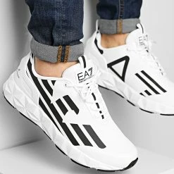 Promo 👍 Baskets X8X033 White Black de EA7 Emporio Armani 🥰