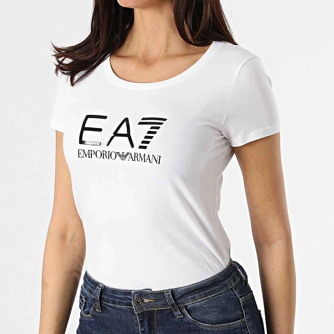 Sortie 👍 Tee 👕 Shirt Femme 8NTT63-TJ12Z Blanc de EA7 Emporio Armani 🌟 – Image 3