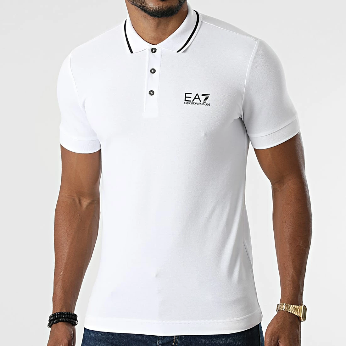 De gros ✨ Polo Manches Courtes 8NPF06-PJ04Z Blanc de EA7 Emporio Armani 👍