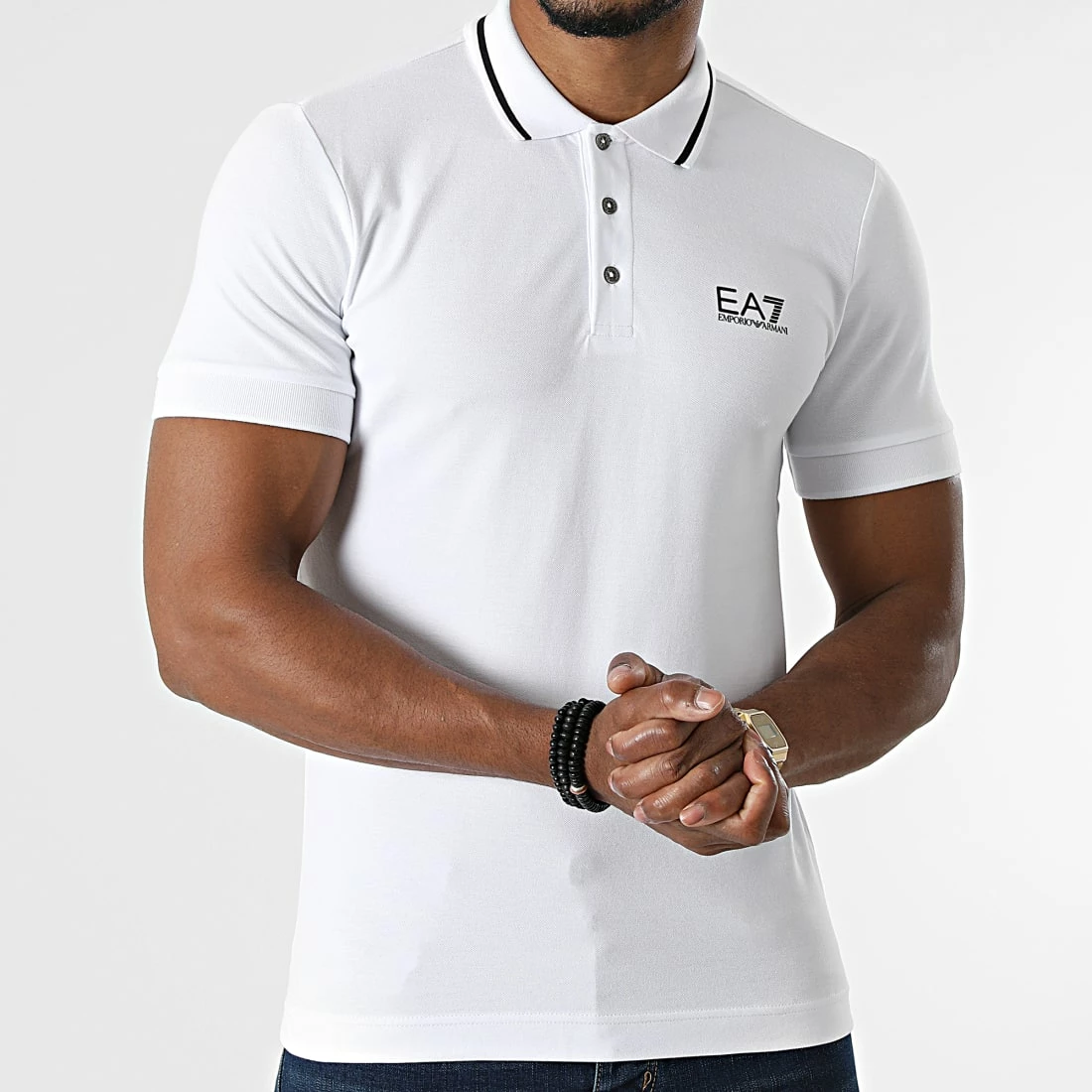 De gros ✨ Polo Manches Courtes 8NPF06-PJ04Z Blanc de EA7 Emporio Armani 👍 – Image 3