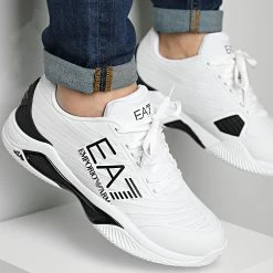 Grosses soldes ✨ Baskets X8X079-XK203 White Black de EA7 Emporio Armani 😀