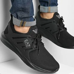 Vente flash ❤️ Baskets X8X052 XCC57 Black Black de EA7 Emporio Armani 🔔