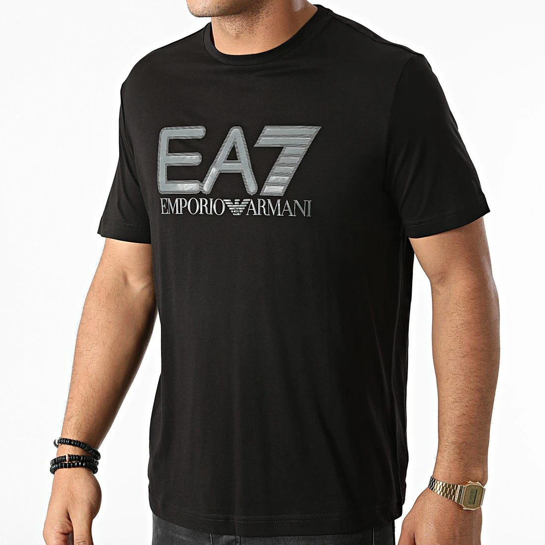 Le moins cher 😍 Tee 👕 Shirt 6KPT81-PJM9Z Noir de EA7 Emporio Armani 😉