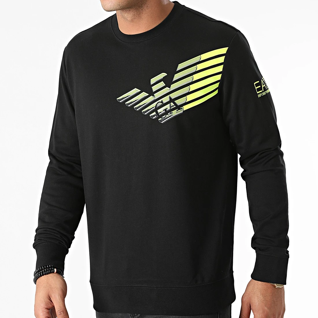Remise 😉 Sweat Crewneck 6KPM45-PJ05Z Noir de EA7 Emporio Armani ✔️ – Image 3