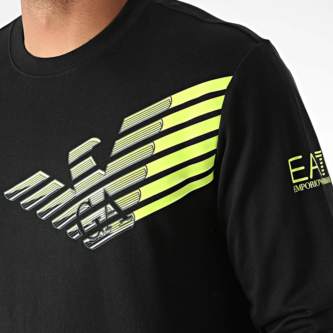 Remise 😉 Sweat Crewneck 6KPM45-PJ05Z Noir de EA7 Emporio Armani ✔️ – Image 2