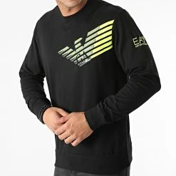 Remise 😉 Sweat Crewneck 6KPM45-PJ05Z Noir de EA7 Emporio Armani ✔️