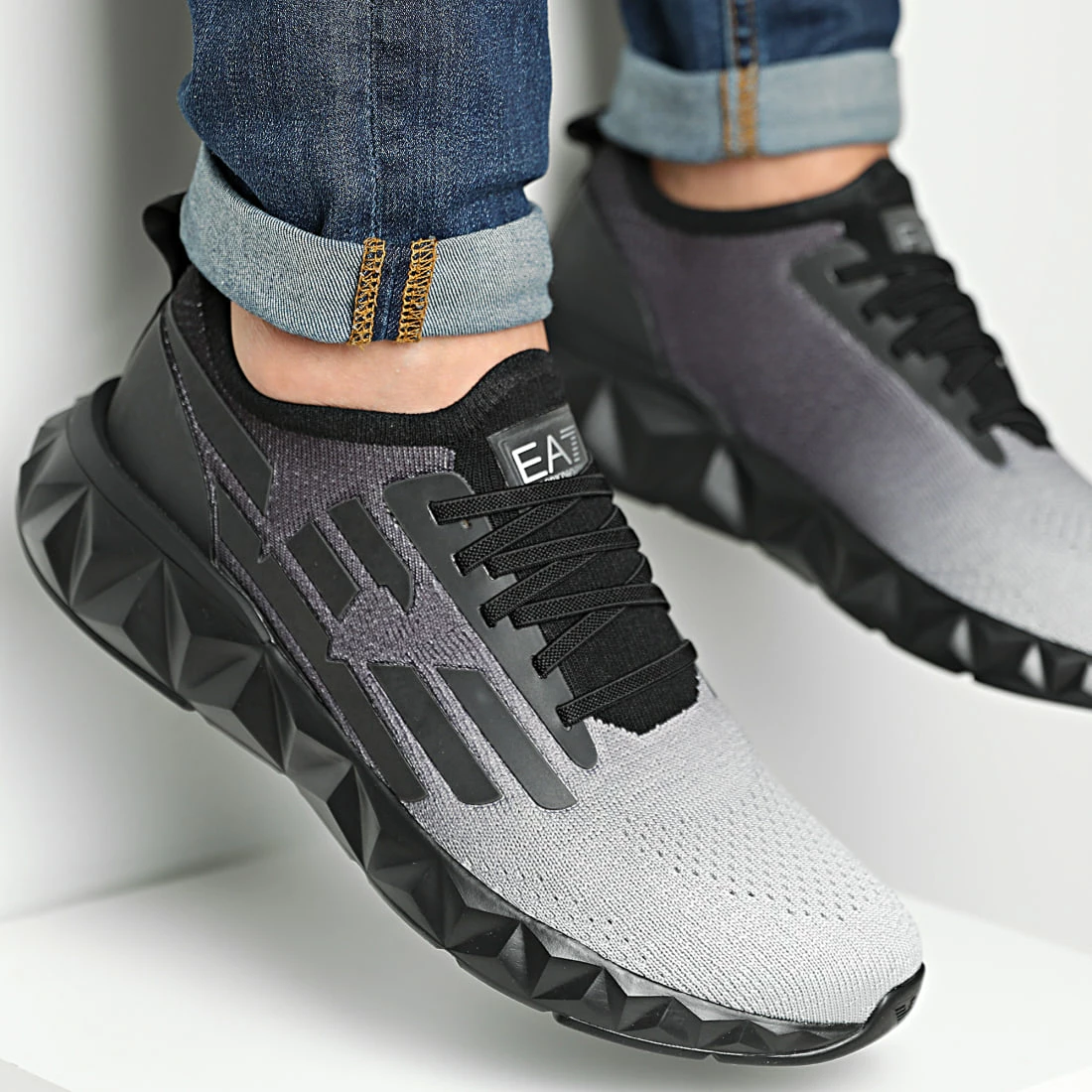 Grosses soldes 💯 Baskets X8X048 Black Irongate Harb de EA7 Emporio Armani 😉