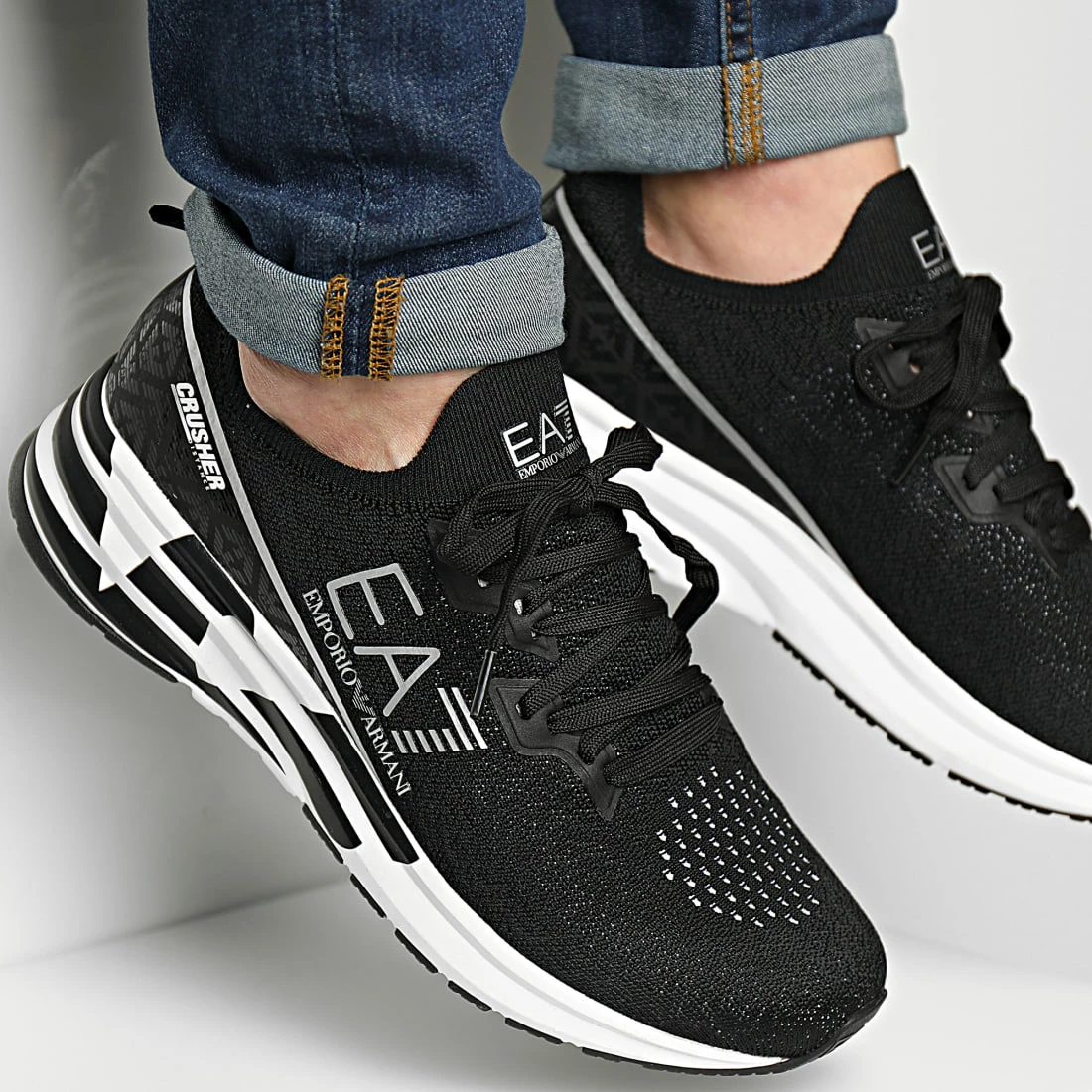 Acheter 🔥 Baskets X8X095 XK240 Black White de EA7 Emporio Armani ❤️