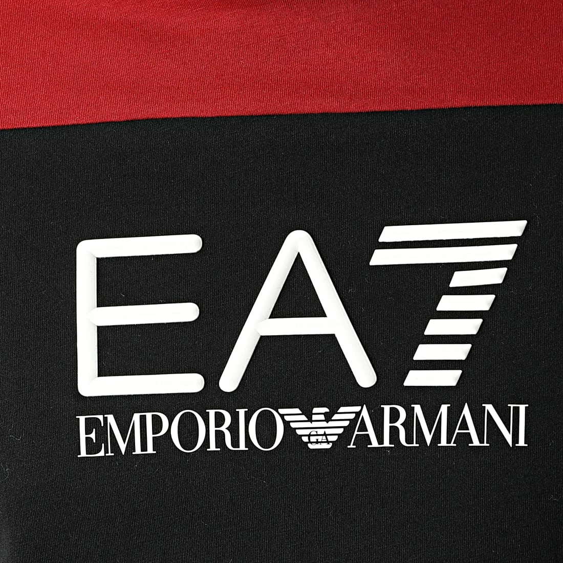 Vente flash ⭐ Tee 👚 Shirt Manches Longues 6KPT11-PJ7CZ Rouge Noir de EA7 Emporio Armani 👏 – Image 2
