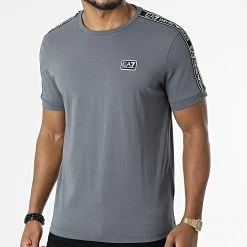 Vente flash 💯 Tee 👕 Shirt A Bandes 3LPT18-PJ02Z Gris Anthracite de EA7 Emporio Armani 😀
