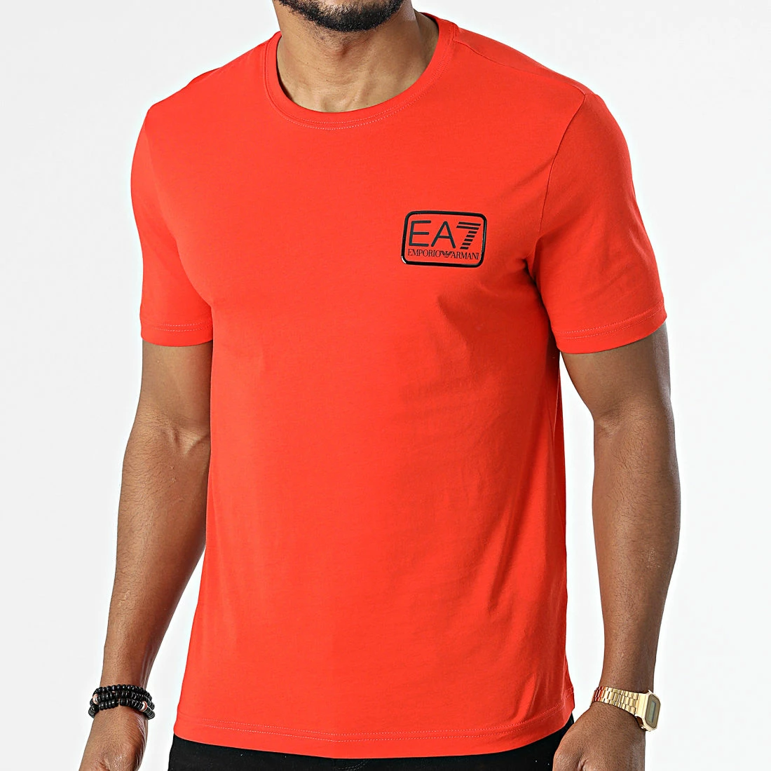Meilleure vente ❤️ Tee 👕 Shirt 3LPT05-PJM9Z Rouge de EA7 Emporio Armani 🎉