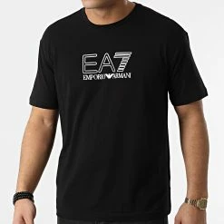 Offres 🤩 Tee 👕 Shirt 3LPT04-PJ02Z Noir de EA7 Emporio Armani ⌛