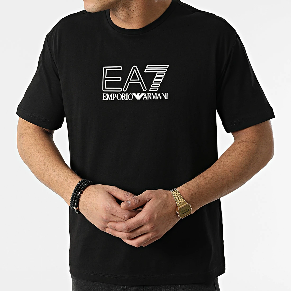 Offres 🤩 Tee 👕 Shirt 3LPT04-PJ02Z Noir de EA7 Emporio Armani ⌛ – Image 3