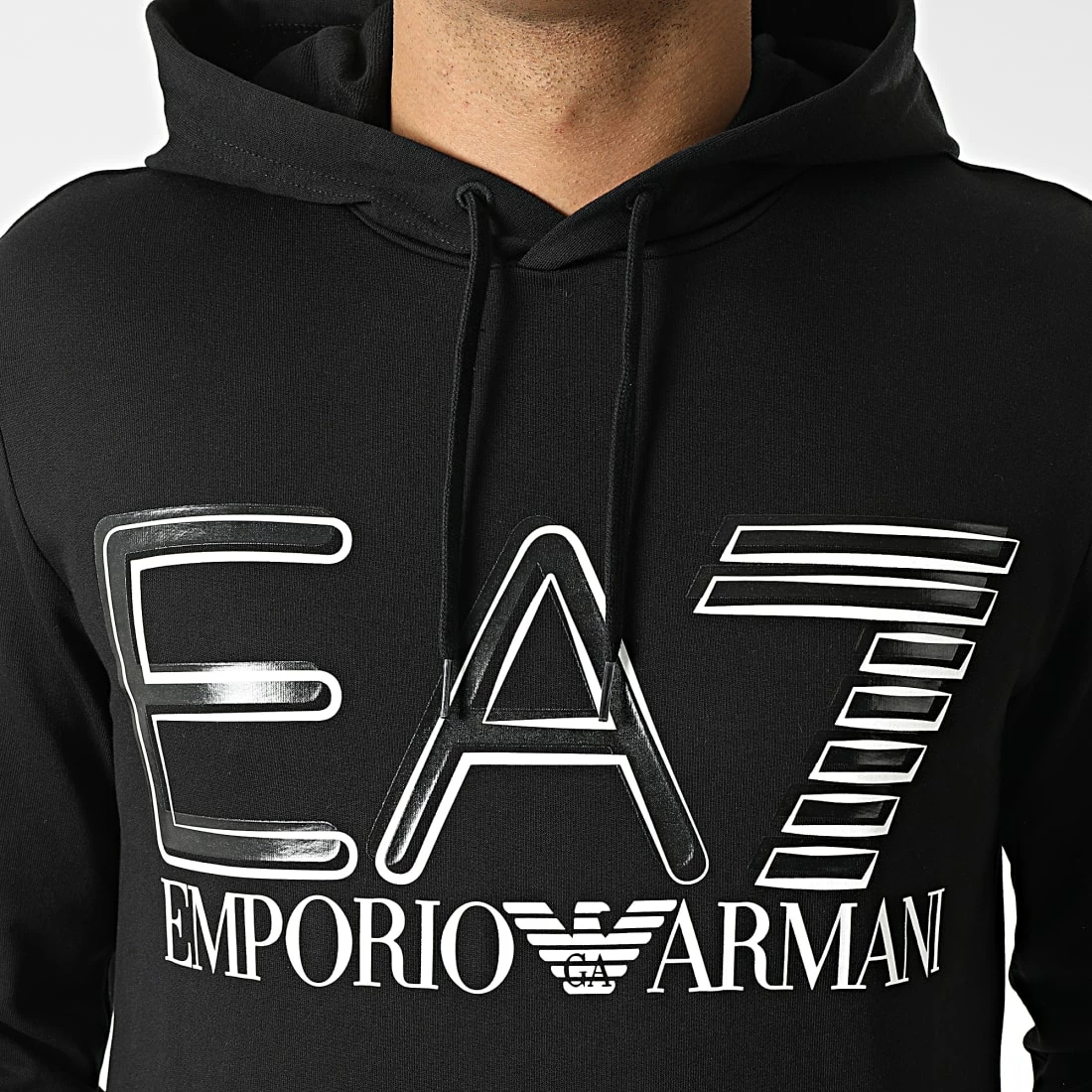 Grosses soldes 😍 Sweat Capuche 3LPM45-PJFGZ Noir de EA7 Emporio Armani 😉 – Image 2