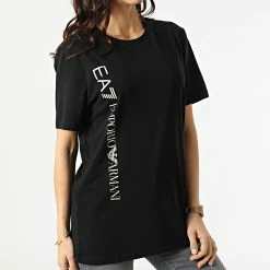 Nouveau 🔔 Tee 👚 Shirt Femme 3LTT09 Noir de EA7 Emporio Armani 🔥