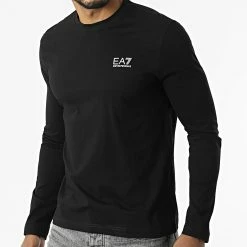 Vente flash 🔔 Tee 👚 Shirt A Manches Longues 3LPT21-PJFFZ Noir de EA7 Emporio Armani ⭐