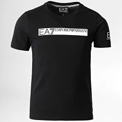 Coupon 🔥 Tee 👚 Shirt Enfant 3LBT59 Noir de EA7 Emporio Armani 😀