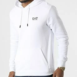 De gros ✔️ Sweat Capuche 3LPM61-PJ3QZ Blanc de EA7 Emporio Armani 🥰