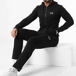 Acheter 🎁 Ensemble De Survetement 8NPV50-PJ05Z Noir Blanc de EA7 Emporio Armani ✔️