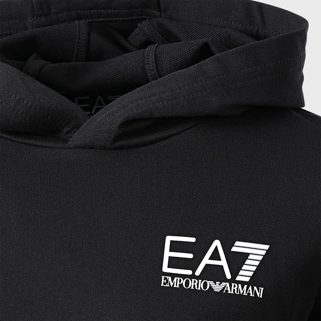 Grosses soldes 🧨 Sweat Capuche Enfant 3LBM52 Noir de EA7 Emporio Armani 🎉 – Image 2