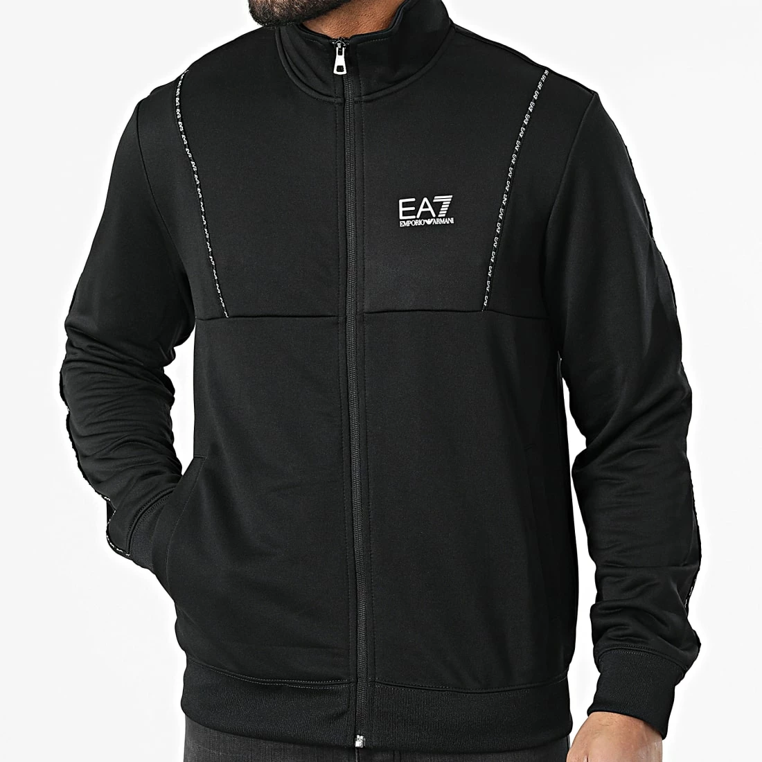Meilleure affaire đ Veste Zippée 3LPM85-PJHBZ Noir de EA7 Emporio Armani â€ïž â Image 3