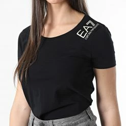 Tout neuf 🤩 Tee 👚 Shirt Femme 3LTT06 Noir de EA7 Emporio Armani 👏