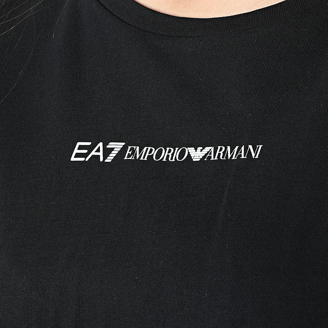 Meilleur prix 🛒 Tee 👚 Shirt Femme Crop 3LTT21 Noir de EA7 Emporio Armani 🥰 – Image 2