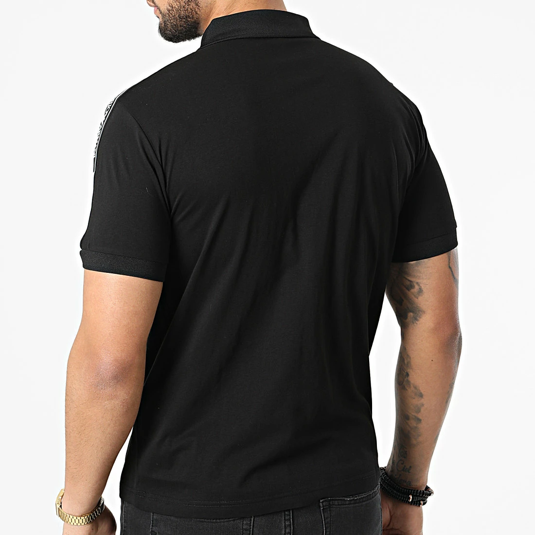 Nouveau 🛒 Polo Manches Courtes A Bandes 3LPF20-PJ02Z Noir de EA7 Emporio Armani 🛒 – Image 4