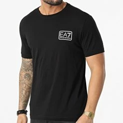 Nouveau 😀 Tee 👕 Shirt 3LPT05-PJM9Z Noir de EA7 Emporio Armani 🌟