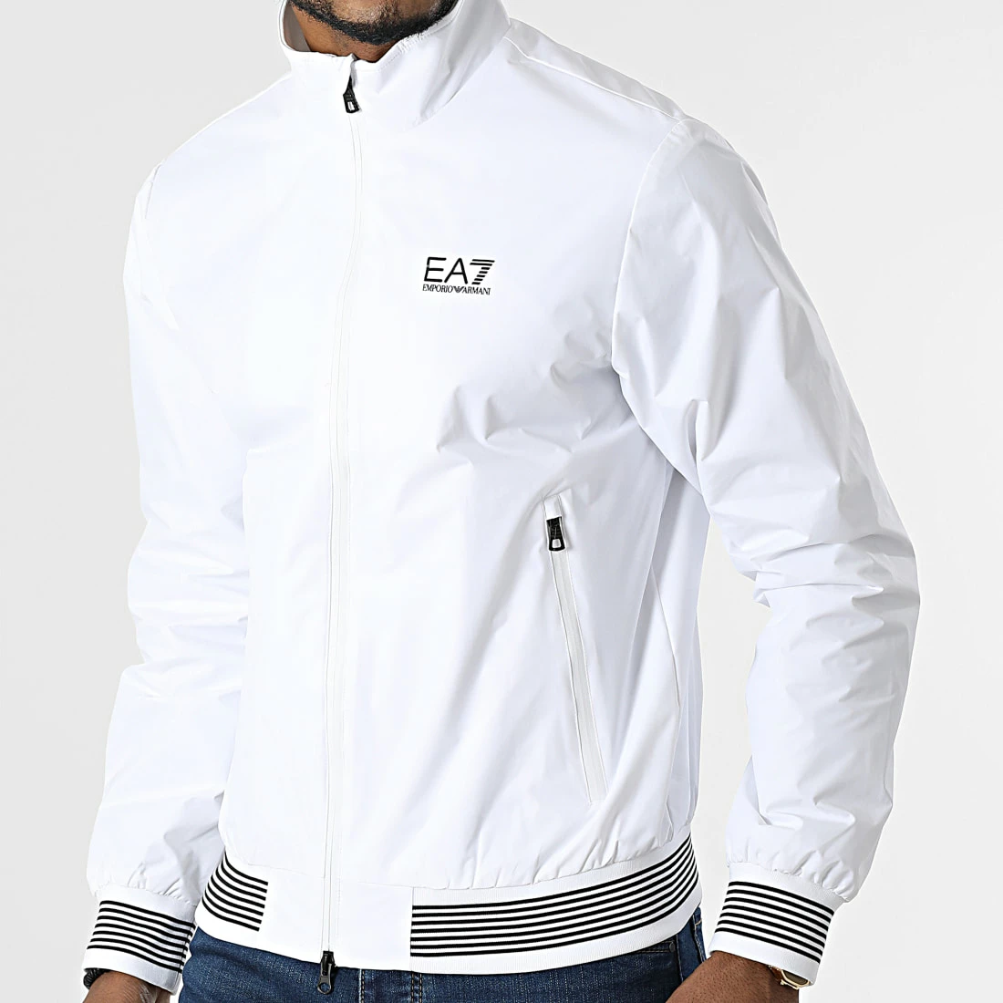 Bon marché 🛒 Veste Zippée 3LPB07-PN27Z Blanc de EA7 Emporio Armani ✨