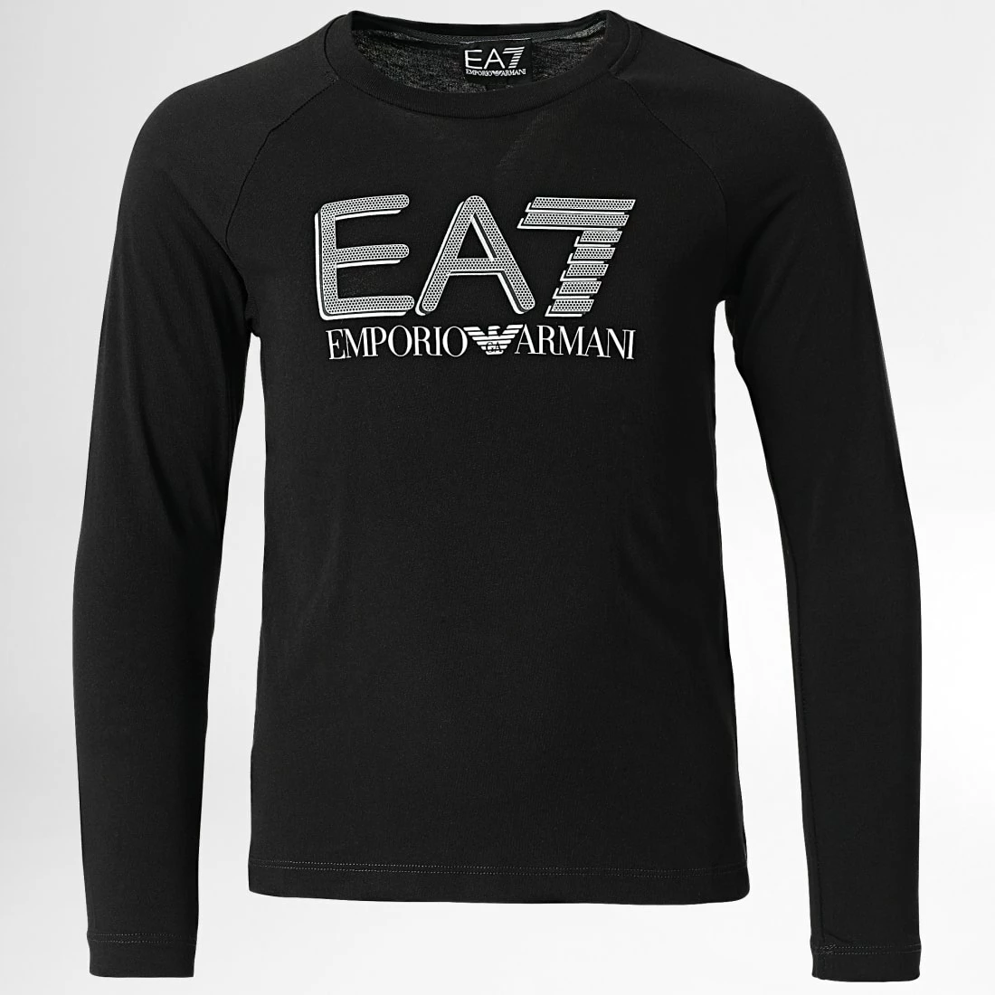 Offres 😉 Tee 👕 Shirt Manches Longues Enfant 3LBT54 Noir de EA7 Emporio Armani ⭐