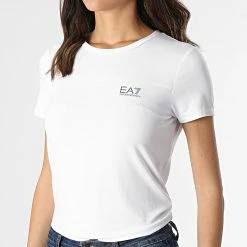 Le moins cher 🧨 Tee 👕 Shirt Femme 3LTT03 Blanc de EA7 Emporio Armani 🔥