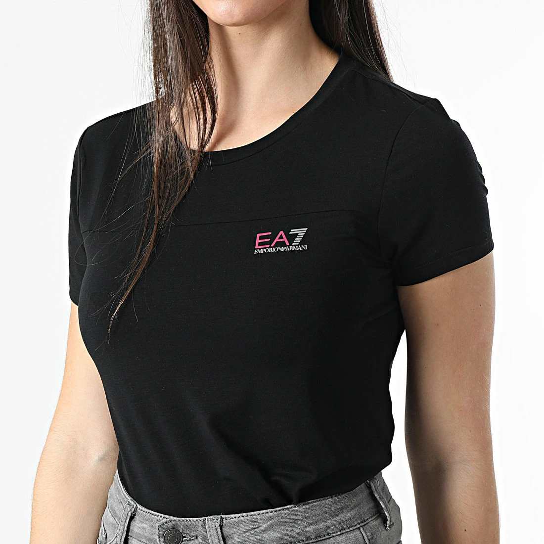 Coupon 😉 Tee 👚 Shirt Femme 3LTT03 Noir de EA7 Emporio Armani 🔔