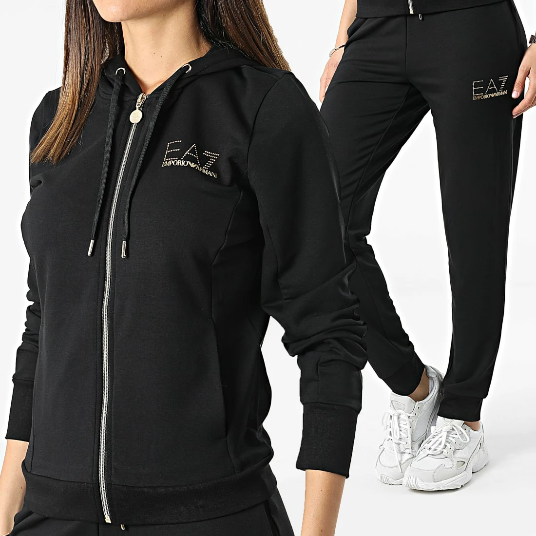 De gros 🤩 Ensemble De Survetement Femme 8NTV51 Noir Doré de EA7 Emporio Armani 🌟