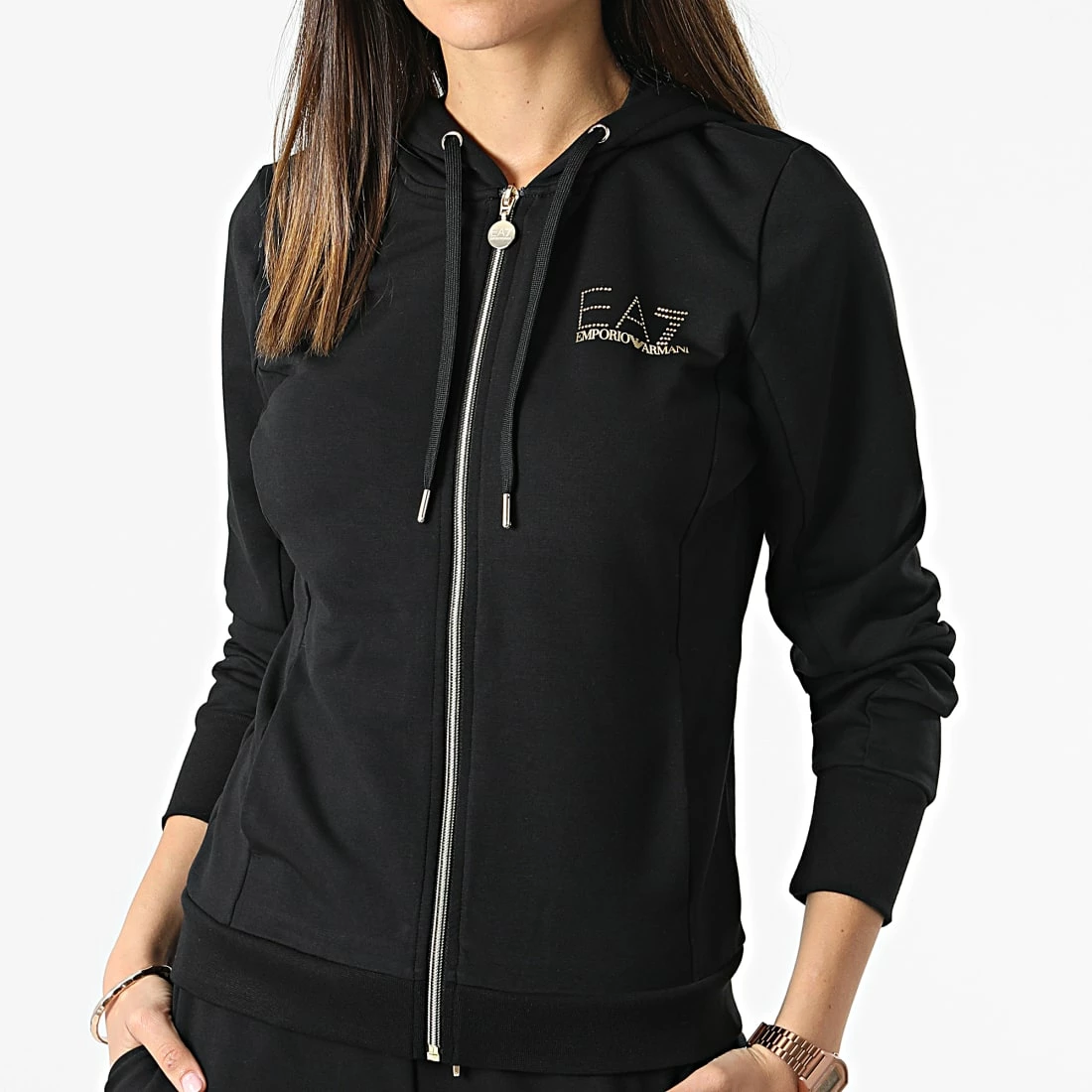 De gros 🤩 Ensemble De Survetement Femme 8NTV51 Noir Doré de EA7 Emporio Armani 🌟 – Image 3