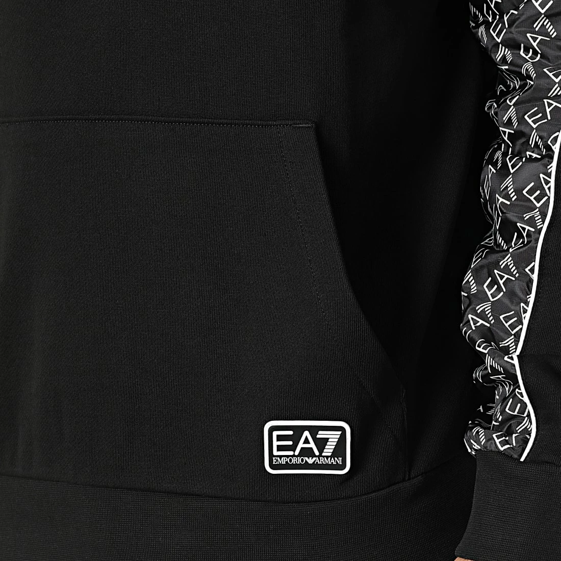 Coupon 😀 Sweat Col Zippé Capuche 3LPM55-PJEQZ Noir de EA7 Emporio Armani 🎁 – Image 2