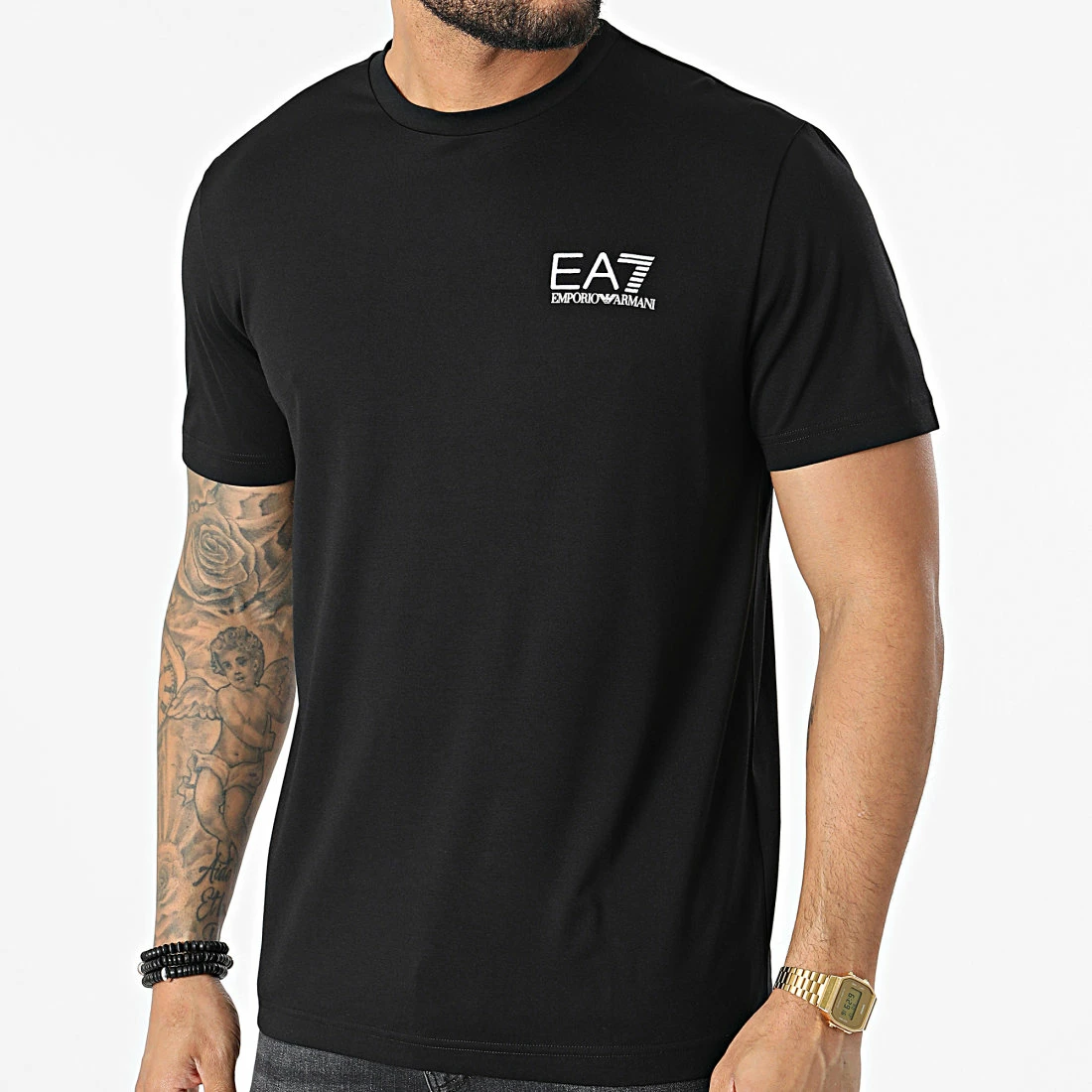 Meilleur prix 🎉 Tee 👚 Shirt 3LPT03-PJEEZ Noir de EA7 Emporio Armani 🔔