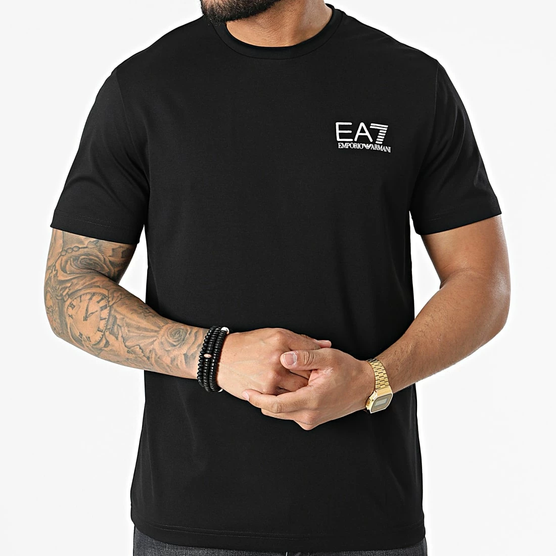 Meilleur prix 🎉 Tee 👚 Shirt 3LPT03-PJEEZ Noir de EA7 Emporio Armani 🔔 – Image 3