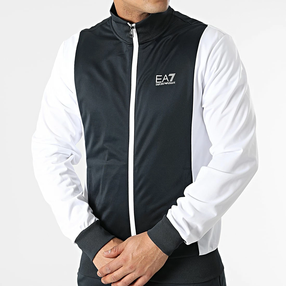 Le moins cher ✨ Ensemble Veste Zippée Et Pantalon Jogging 3LPV63-PJ08Z Bleu Marine Blanc de EA7 Emporio Armani ✨ – Image 2