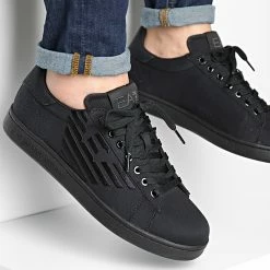 Nouveau 🎁 Baskets X8X001-XK255 Full Black de EA7 Emporio Armani 😀