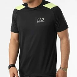 Bon marché 👍 Tee 👚 Shirt 3LPT59-PJESZ Noir de EA7 Emporio Armani 🔥