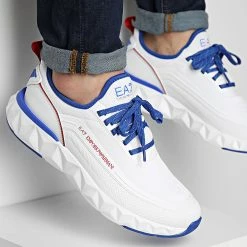 Grosses soldes 🧨 Baskets X8X106 XK262 White Racing Red Baltimora de EA7 Emporio Armani 🎁