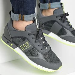 Bon marché 🥰 Baskets X8X027-XK050 Iron Gate Yellow Fluo de EA7 Emporio Armani ✨