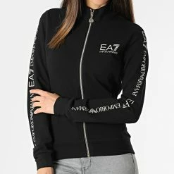 Meilleure vente 😍 Veste Zippée Femme 3LTM08-TJCQZ Noir Doré de EA7 Emporio Armani 👏