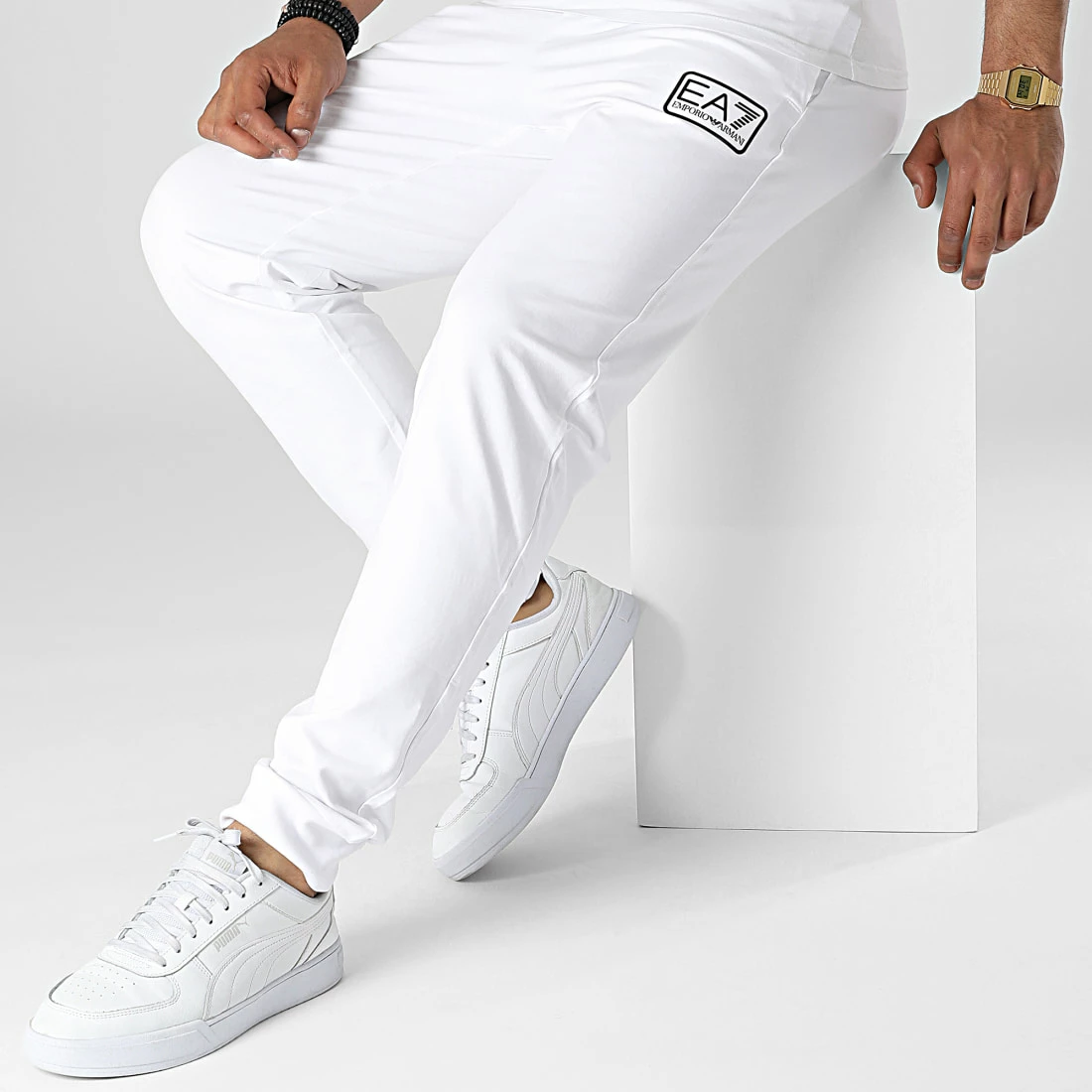 Meilleur prix ⌛ Pantalon Jogging 3LPP57-PJCSZ Blanc de EA7 Emporio Armani 🔥 – Image 3