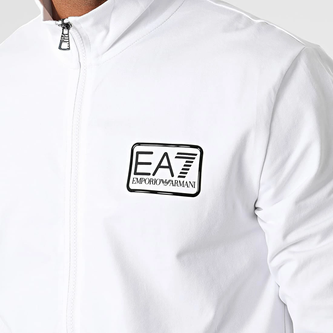 Nouveau đ Ensemble Veste Zippée Et Pantalon Jogging 3LPV51-PJCSZ Noir Blanc de EA7 Emporio Armani đ â Image 2