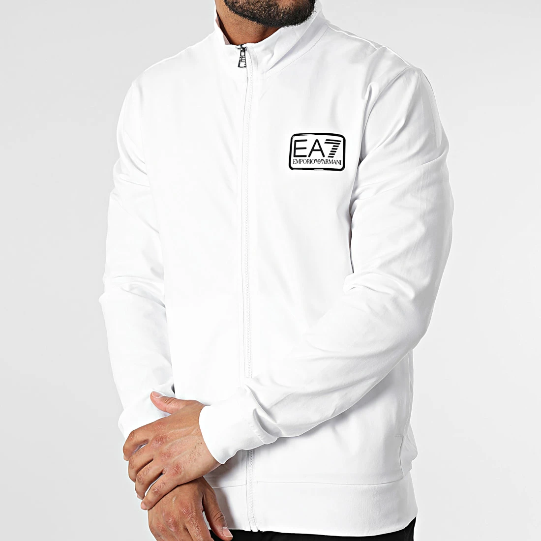 Nouveau đ Ensemble Veste Zippée Et Pantalon Jogging 3LPV51-PJCSZ Noir Blanc de EA7 Emporio Armani đ â Image 3