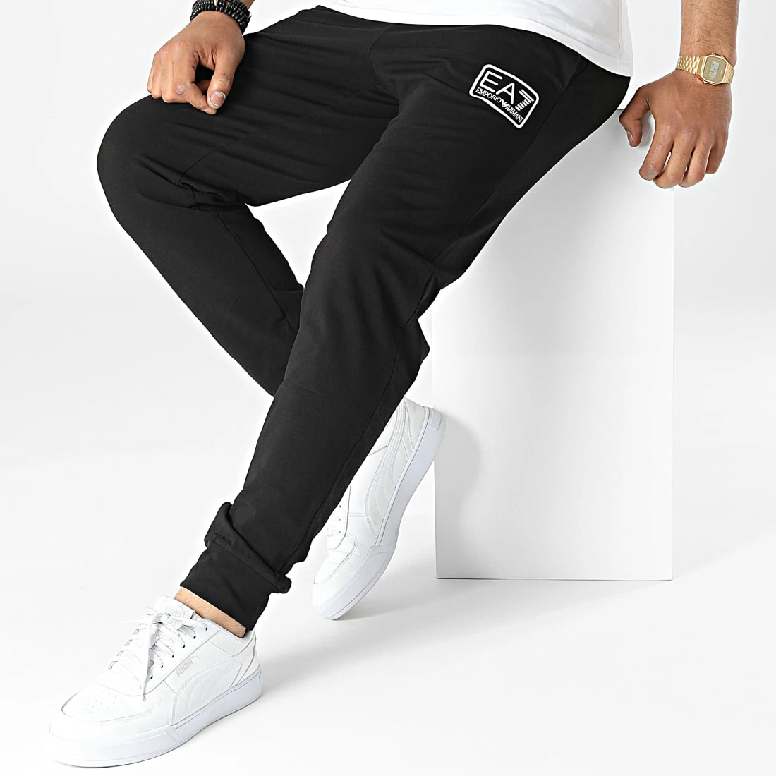 Meilleure vente 🎁 Pantalon Jogging 3LPP57-PJCSZ Noir de EA7 Emporio Armani 🎉 – Image 3
